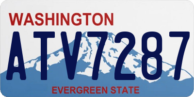 WA license plate ATV7287