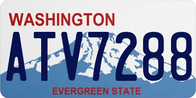 WA license plate ATV7288