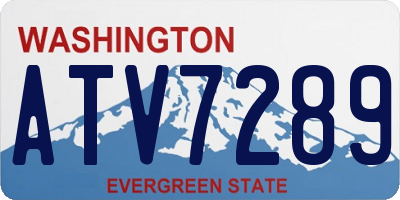 WA license plate ATV7289
