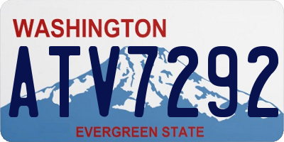 WA license plate ATV7292