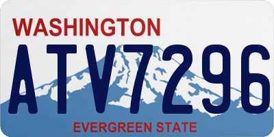 WA license plate ATV7296