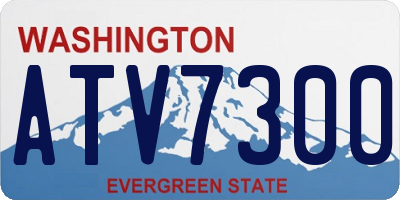 WA license plate ATV7300