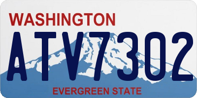 WA license plate ATV7302