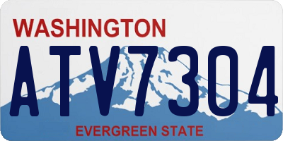 WA license plate ATV7304