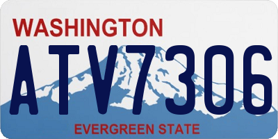 WA license plate ATV7306