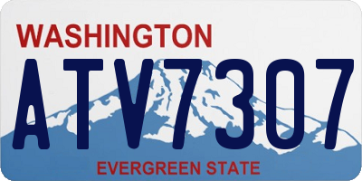 WA license plate ATV7307