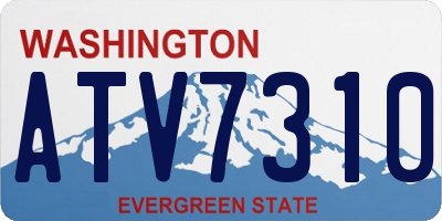 WA license plate ATV7310