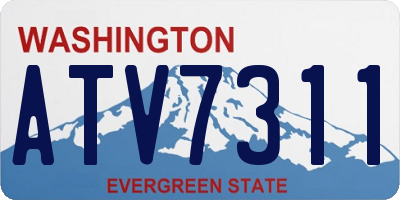 WA license plate ATV7311