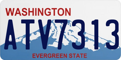 WA license plate ATV7313