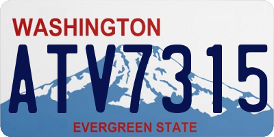 WA license plate ATV7315