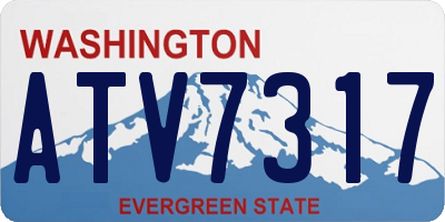 WA license plate ATV7317