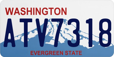 WA license plate ATV7318