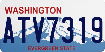 WA license plate ATV7319
