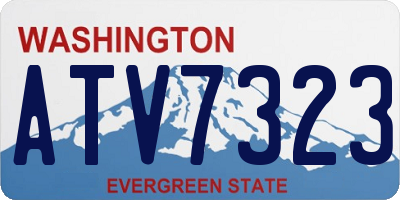 WA license plate ATV7323
