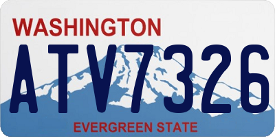 WA license plate ATV7326