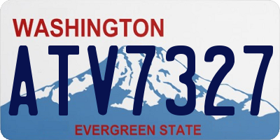 WA license plate ATV7327
