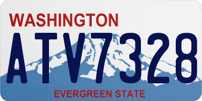 WA license plate ATV7328