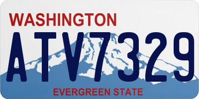 WA license plate ATV7329