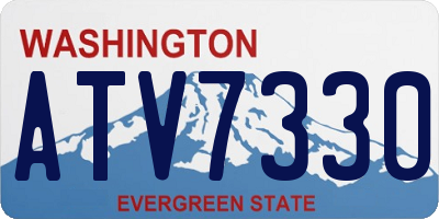 WA license plate ATV7330