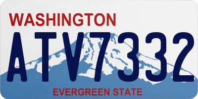 WA license plate ATV7332