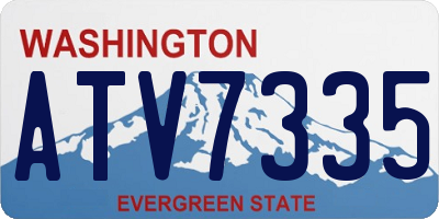 WA license plate ATV7335