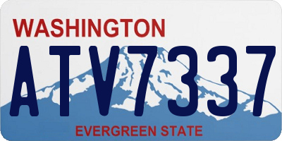 WA license plate ATV7337