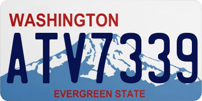 WA license plate ATV7339