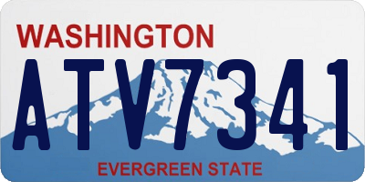 WA license plate ATV7341
