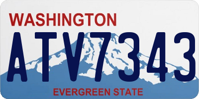 WA license plate ATV7343