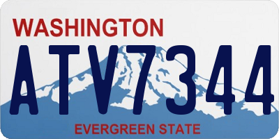 WA license plate ATV7344