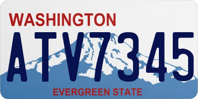 WA license plate ATV7345
