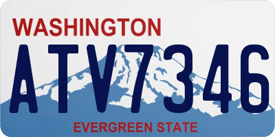 WA license plate ATV7346