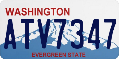 WA license plate ATV7347