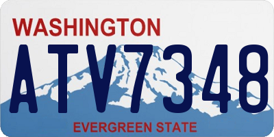 WA license plate ATV7348