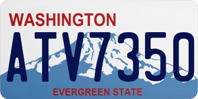 WA license plate ATV7350