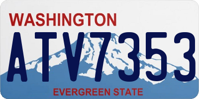 WA license plate ATV7353