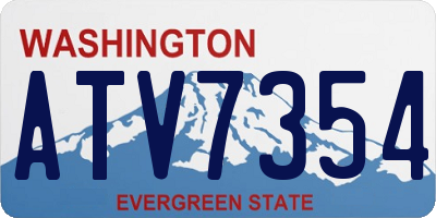 WA license plate ATV7354