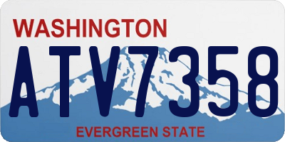 WA license plate ATV7358