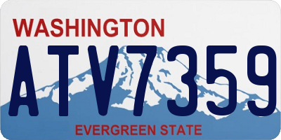 WA license plate ATV7359