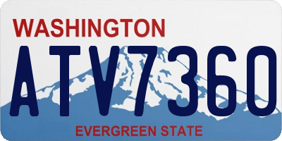 WA license plate ATV7360