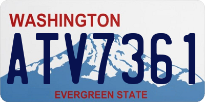 WA license plate ATV7361