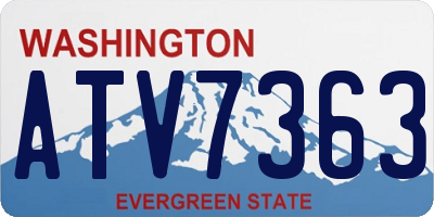 WA license plate ATV7363