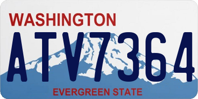 WA license plate ATV7364