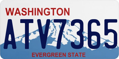 WA license plate ATV7365