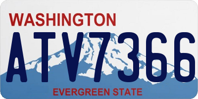 WA license plate ATV7366