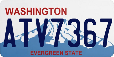 WA license plate ATV7367