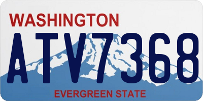 WA license plate ATV7368