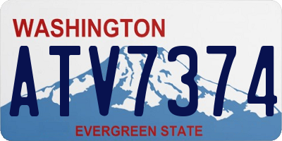WA license plate ATV7374