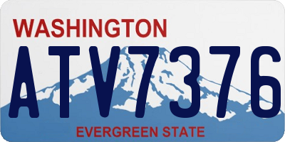 WA license plate ATV7376