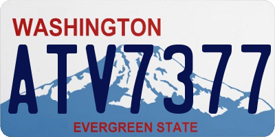 WA license plate ATV7377